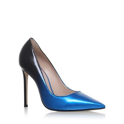 Blue 'Alice' high heel court shoes